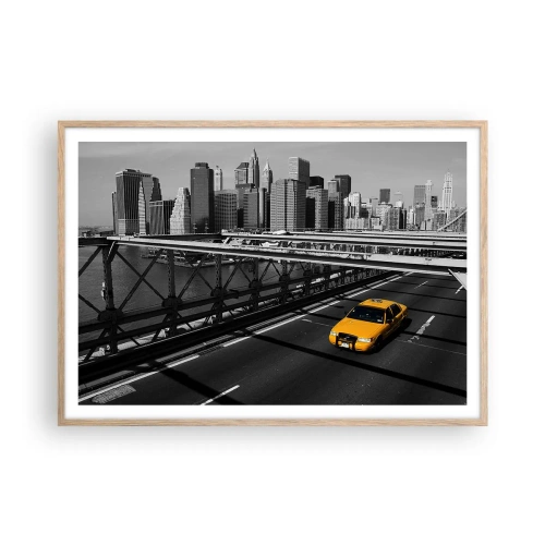 Affisch i ram av ljusek - Storstadens färg - 100x70 cm