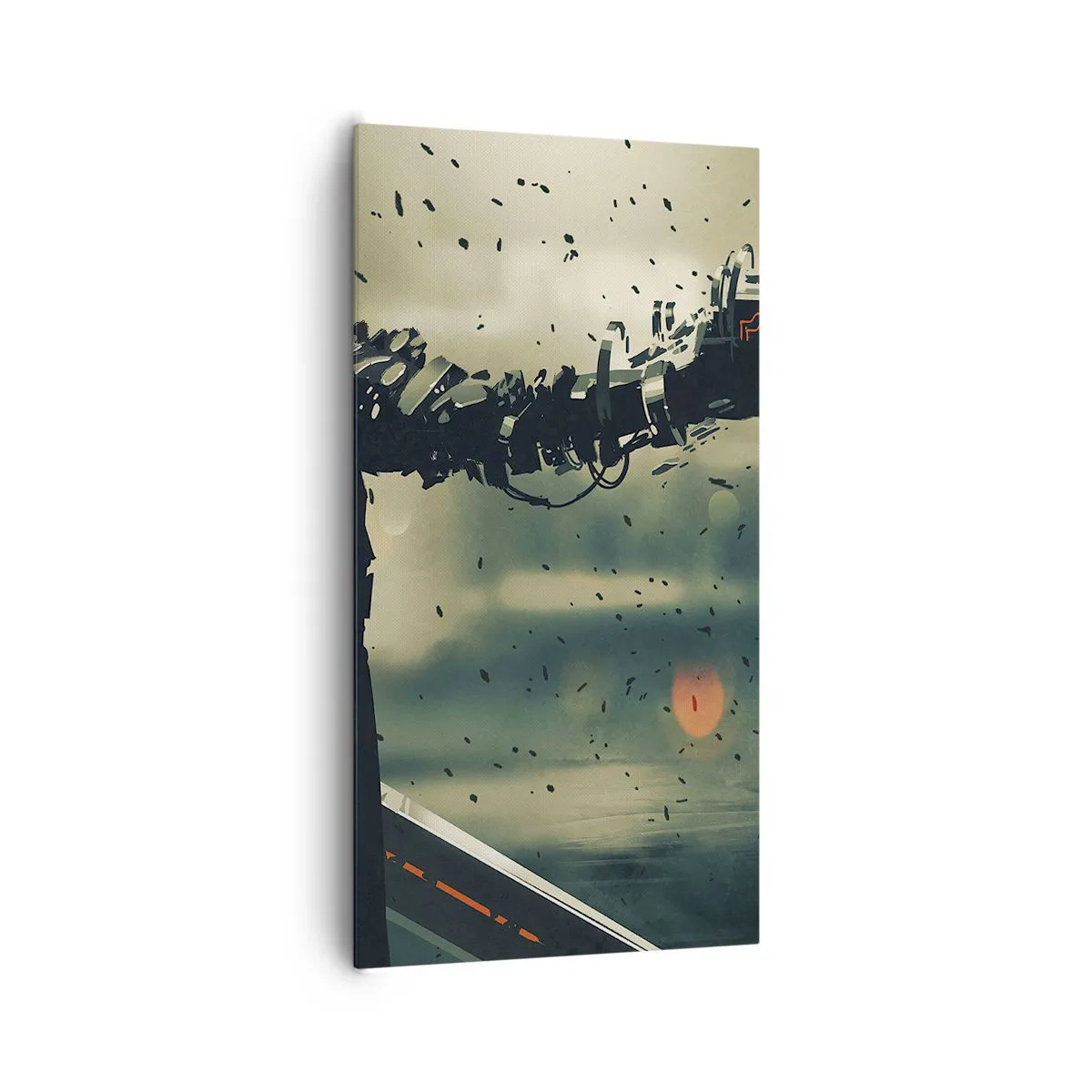 Canvastavla - Bild på duk - Dödlig vapen - din egen Terminator - 65x120 cm