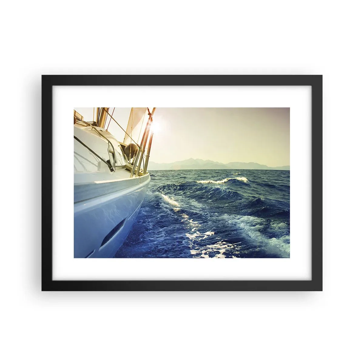 Affisch i svart ram - Mot äventyret - 40x30 cm