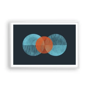 Affisch i vit ram - Symmetrisk komposition - 91x61 cm