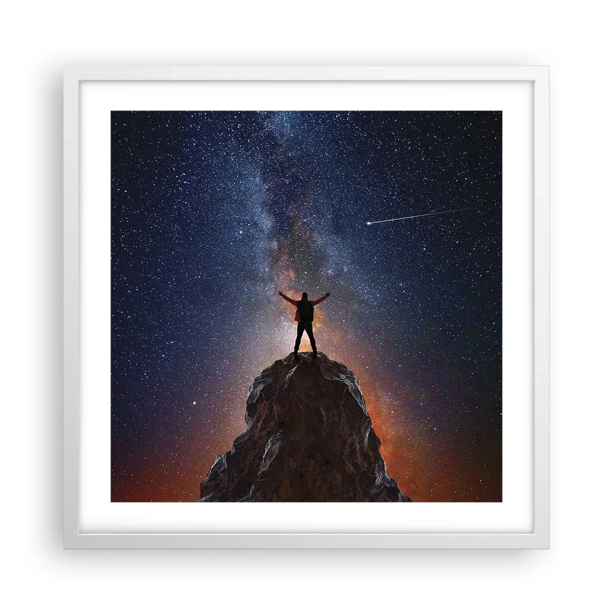 Affisch i vit ram - Kraften är med mig! - 50x50 cm