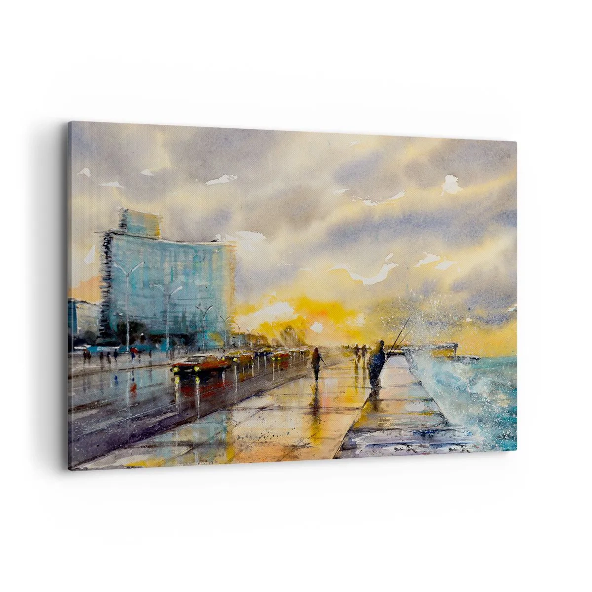 Canvastavla - Bild på duk - Livet på stranden - 120x80 cm