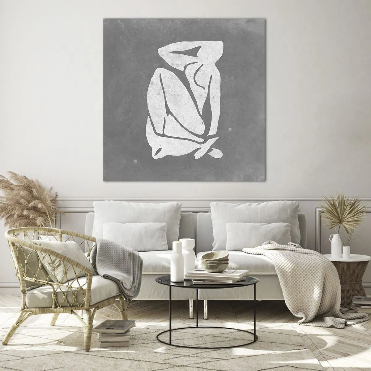 Glastavla - Bild på glas - I drömmarnas värld - 70x70 cm