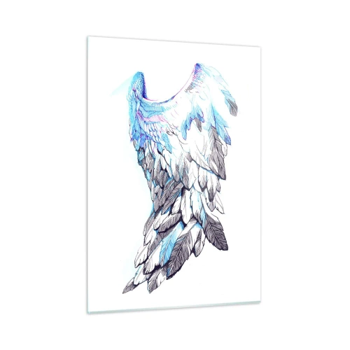 Glastavla - Bild på glas - Jag behöver vingar - 50x70 cm