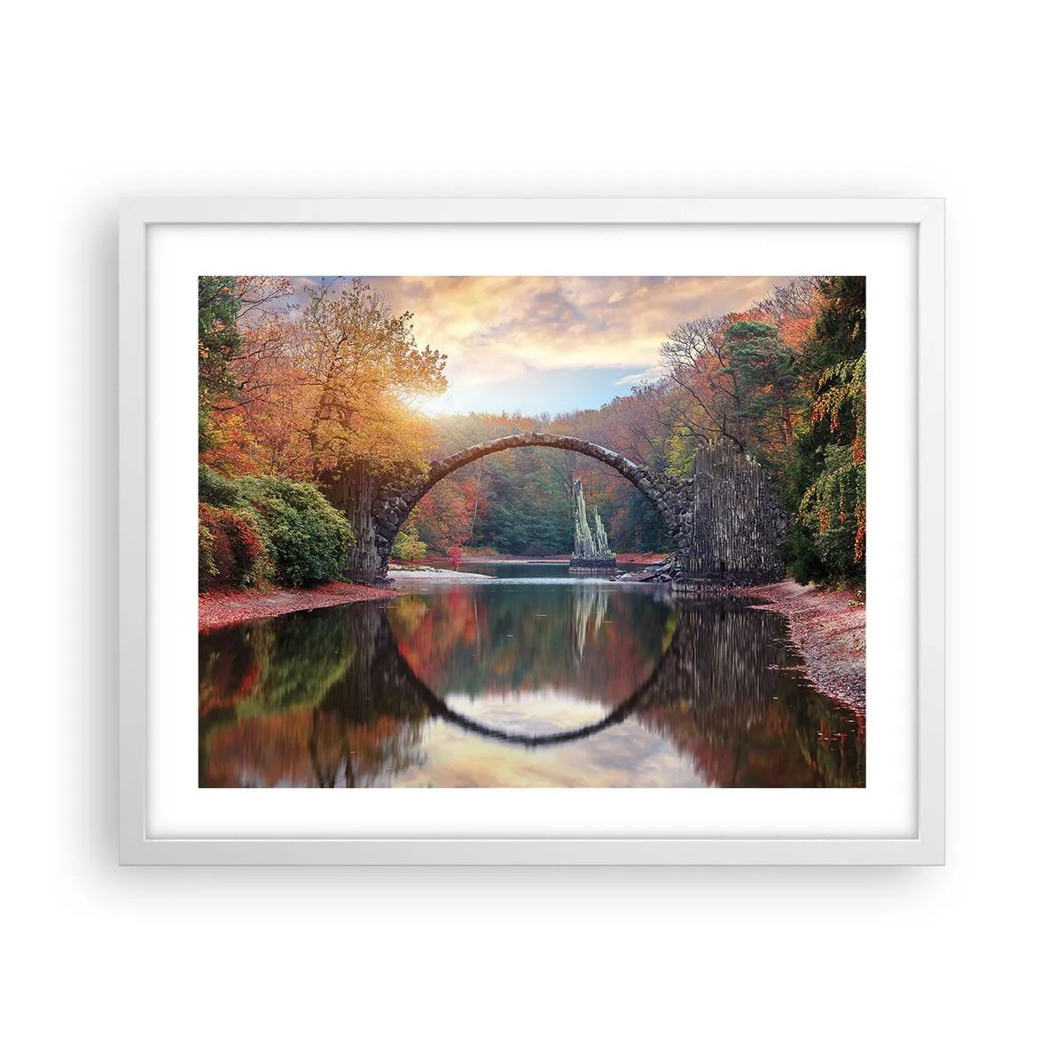 Affisch i vit ram - På andra sidan av spegeln - 50x40 cm