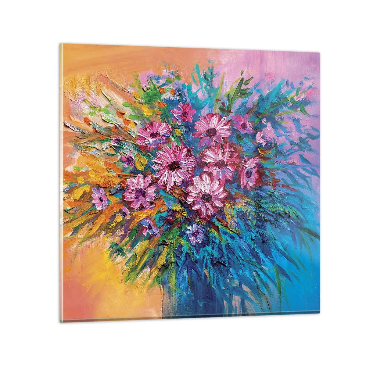 Glastavla - Bild på glas - Livets energi - 60x60 cm