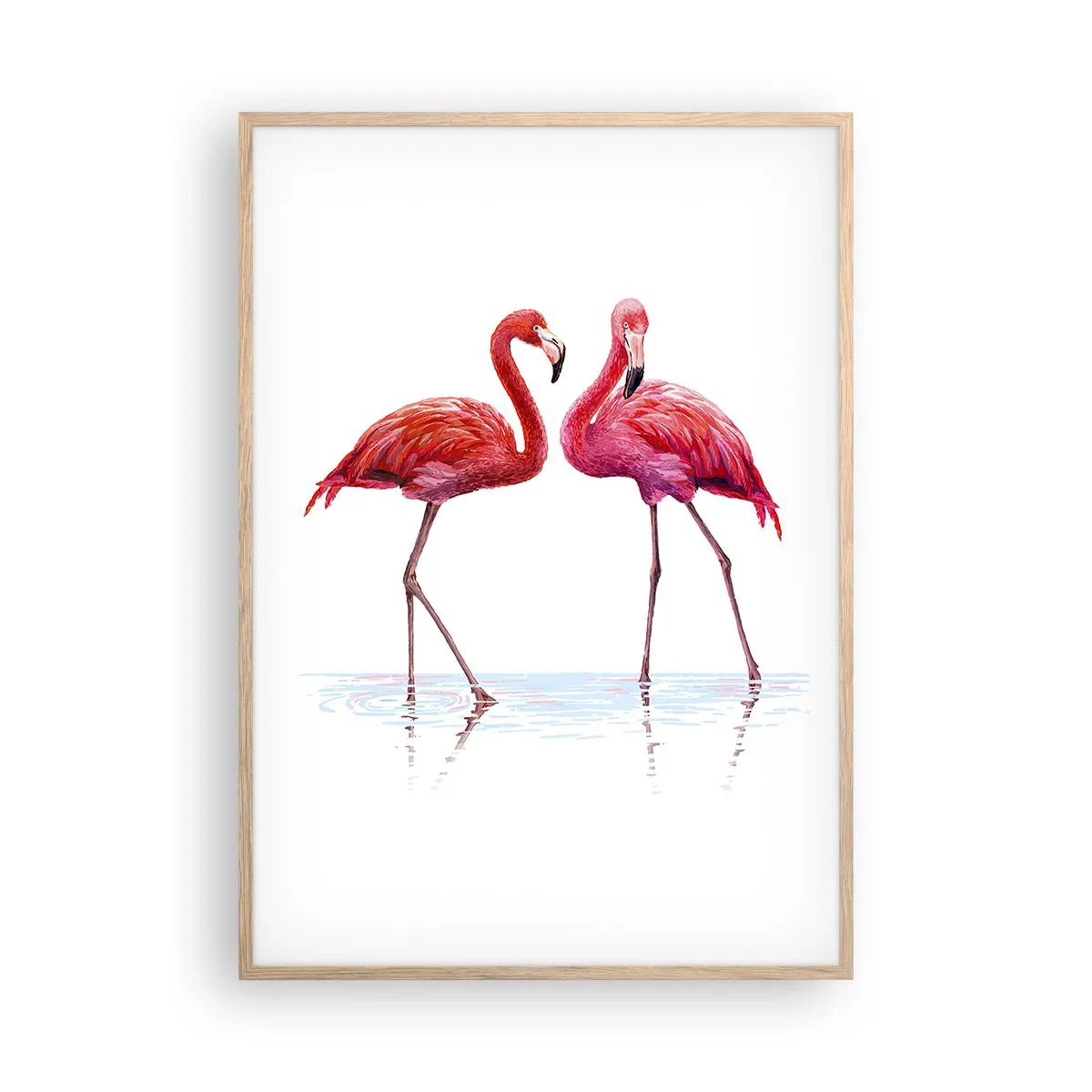 Affisch i ram av ljusek - Rosa rendez-vous - 70x100 cm