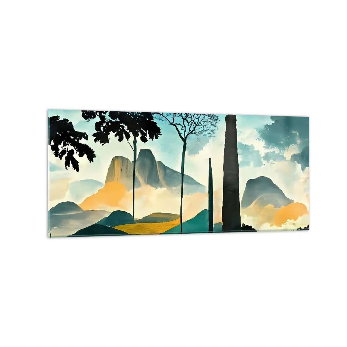 Glastavla - Bild på glas - Fortfarande högre och högre - 120x50 cm