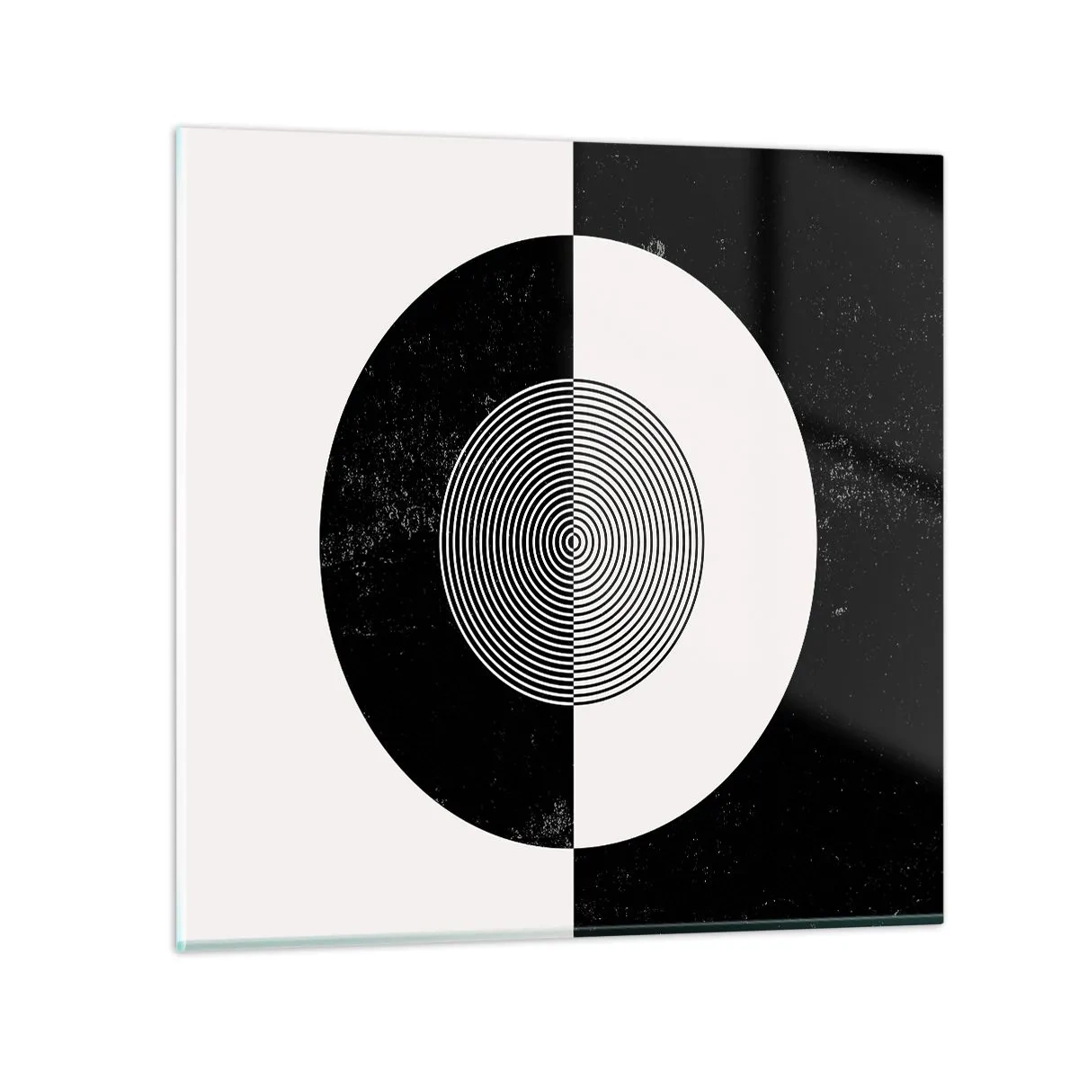 Glastavla - Bild på glas - Harmoni i svart och vitt - 30x30 cm