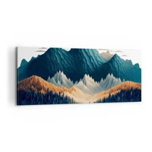 Canvastavla - Bild på duk - Perfekt bergslandskap - 100x40 cm
