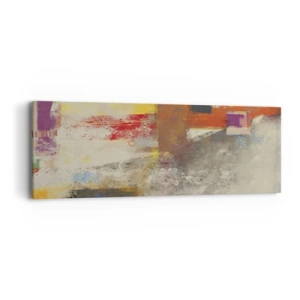 Canvastavla - Bild på duk - Färgernas geometri - 90x30 cm