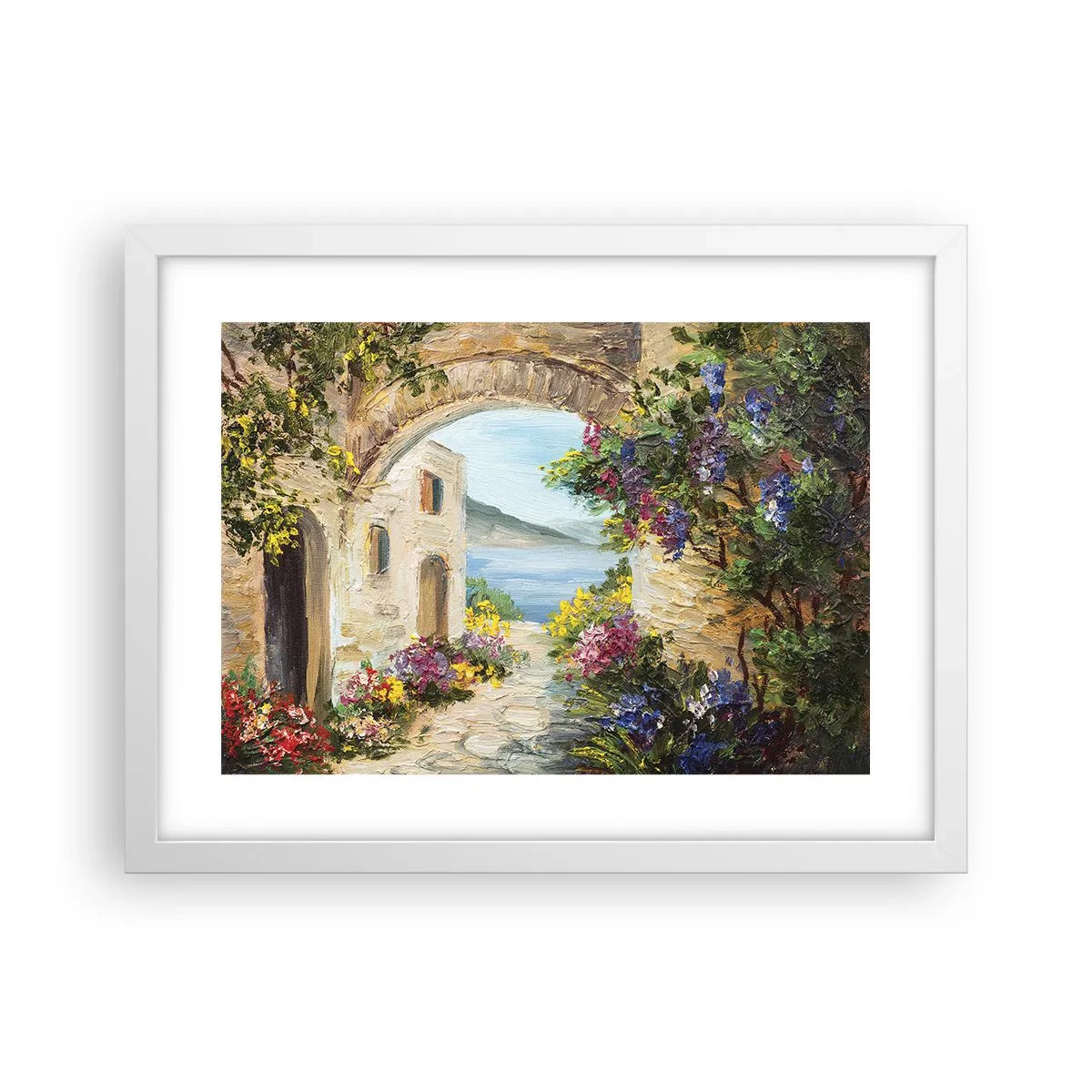 Affisch i vit ram - Kustprovinsens charm - 40x30 cm