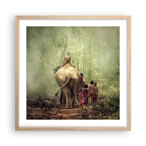 Affisch i ram av ljusek - Nya Djungelboken - 50x50 cm