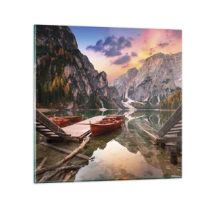 Glastavla - Bild på glas - Dagens löfte - 50x50 cm