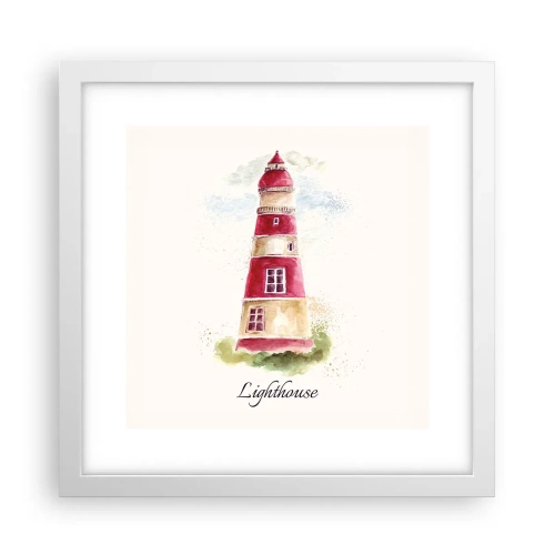 Affisch i vit ram - Det är alltid något väder - 30x30 cm