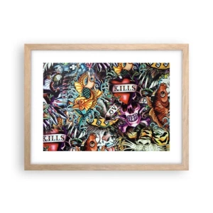 Affisch i ram av ljusek - Tatuerarens dröm - 40x30 cm