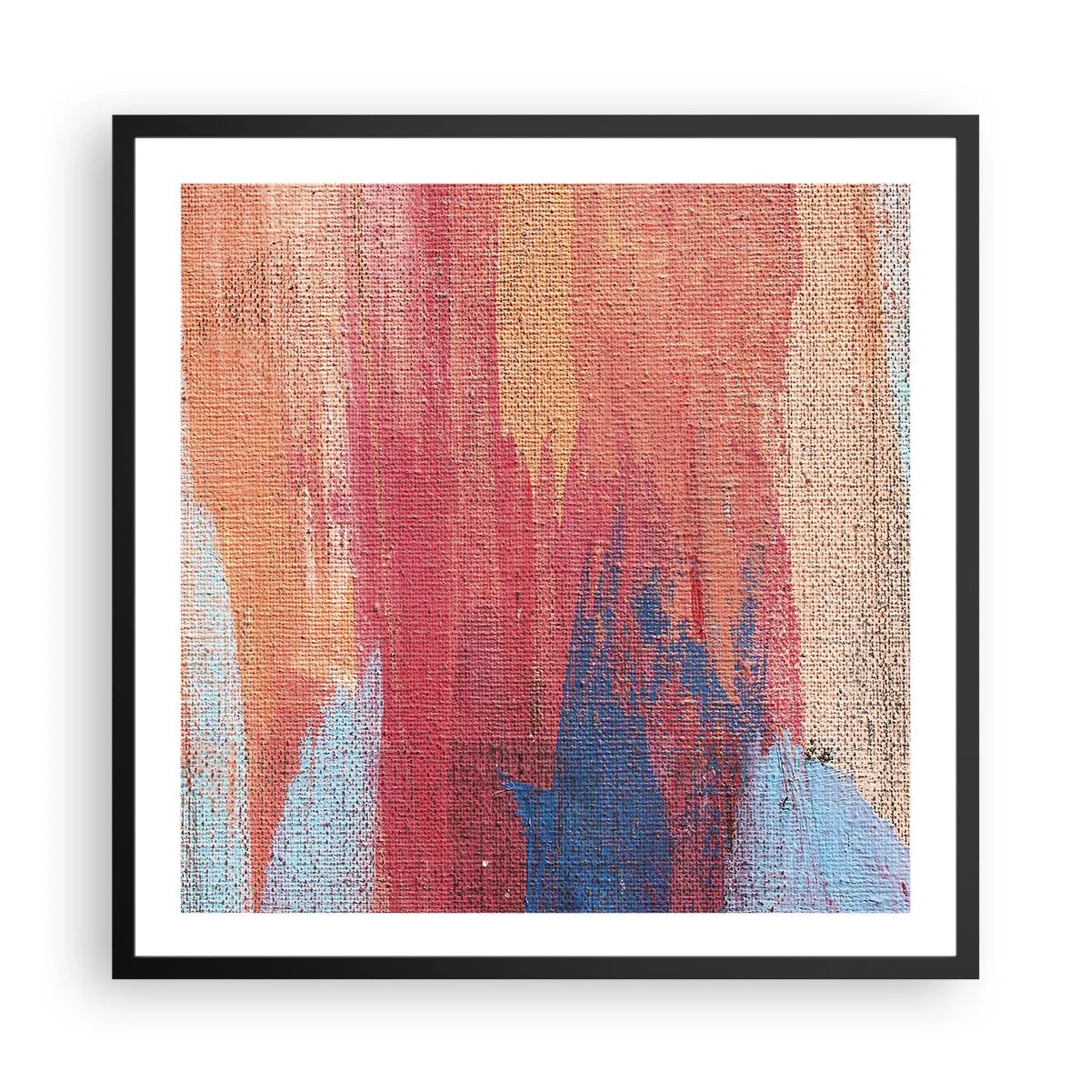 Affisch i svart ram - Rinnande regnbåge - 60x60 cm