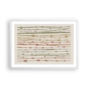 Affisch i vit ram - Musikalisk färgnotation - 70x50 cm