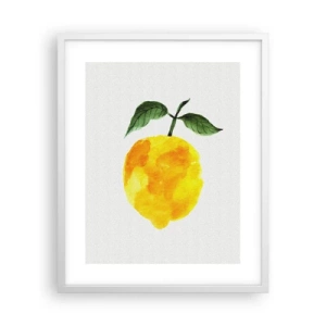 Affisch i vit ram - Hur man känner smaken av solen - 40x50 cm