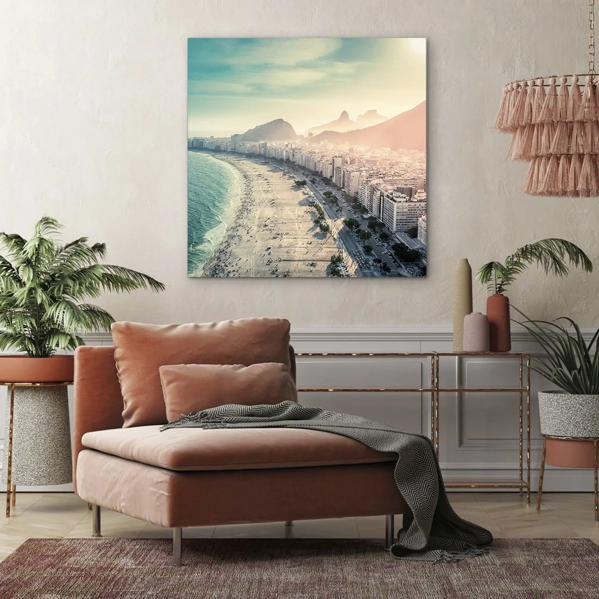 Canvastavla - Bild på duk - Evig semester i Rio - 60x60 cm