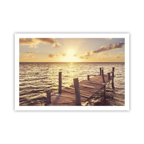 Affisch - Gyllene mildhetslandskap - 91x61 cm