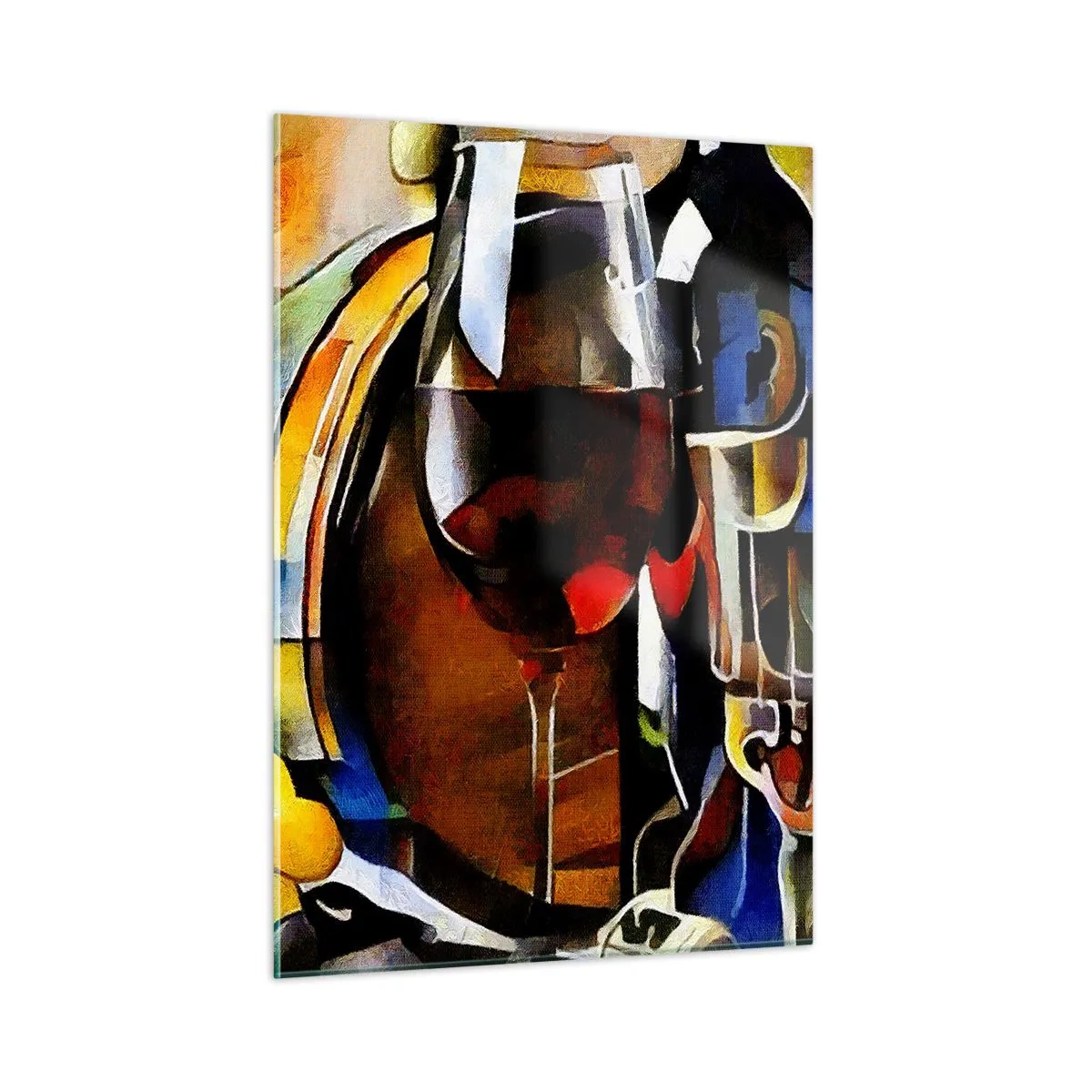 Glastavla - Bild på glas - Så blir världen färgglad - 50x70 cm