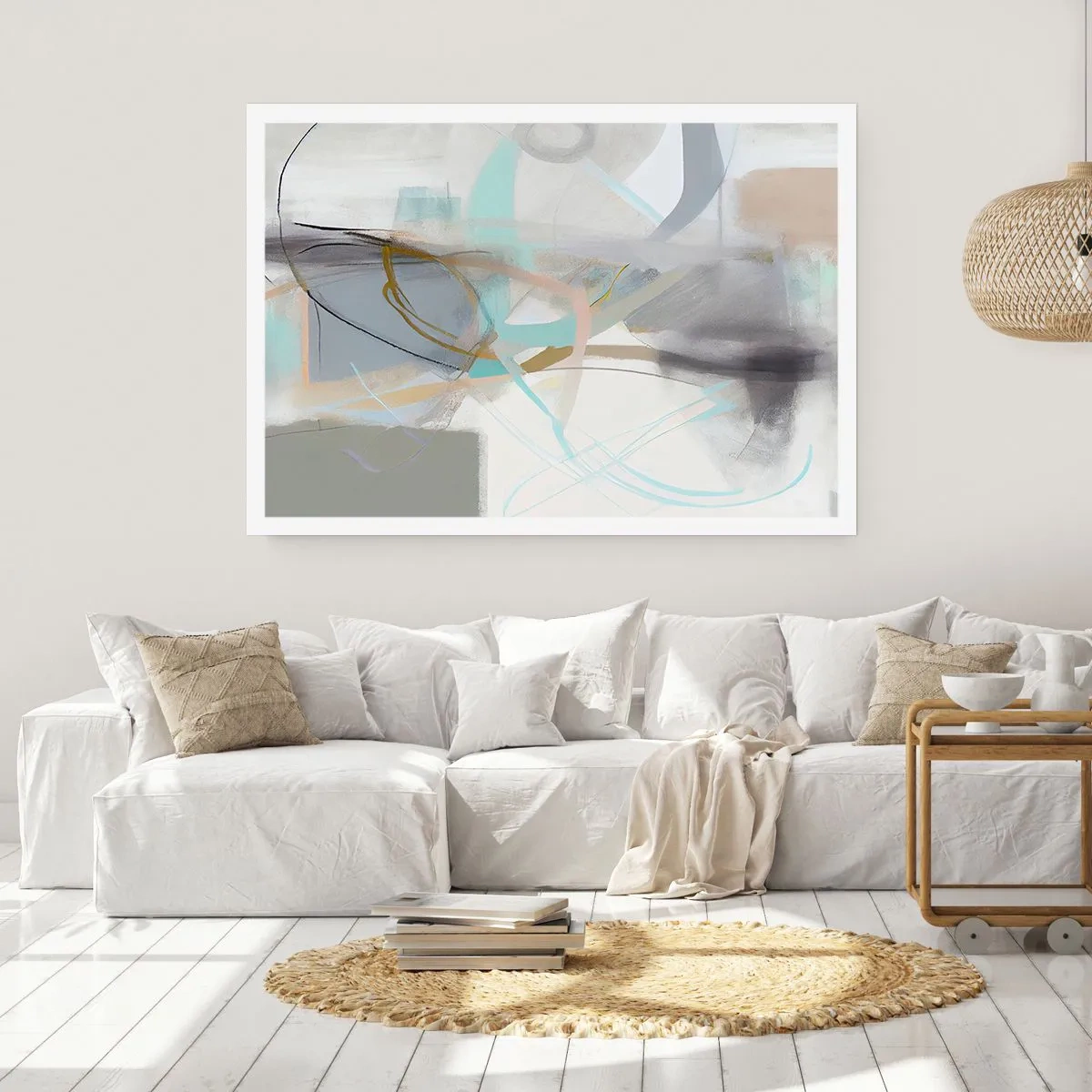 Affisch - Dimmig abstraktion - 50x40 cm