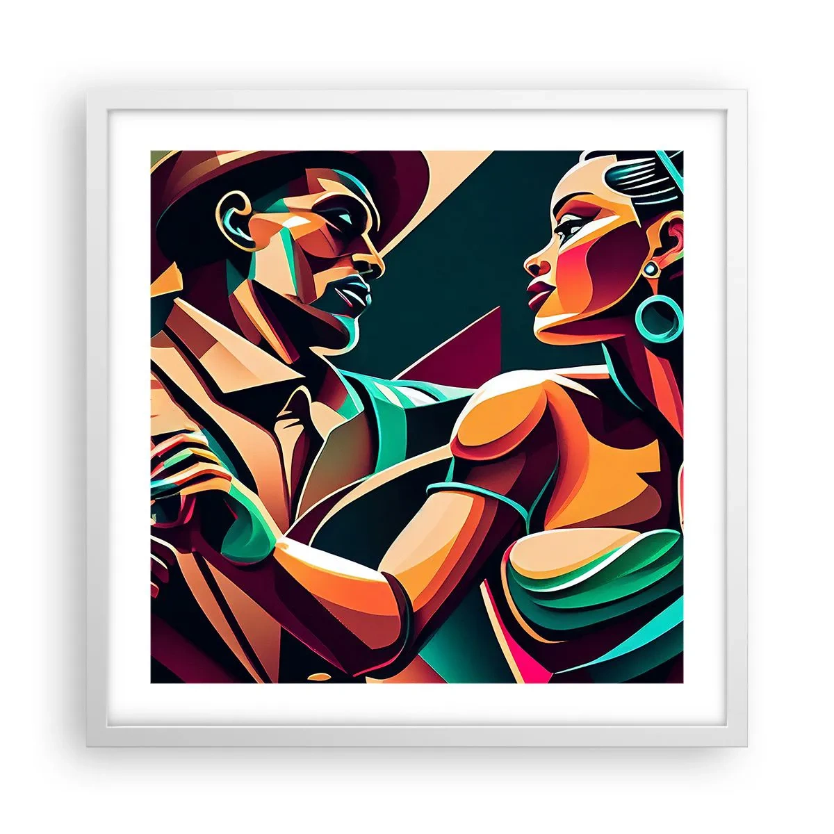 Affisch i vit ram - I hjärtats rytm - 50x50 cm