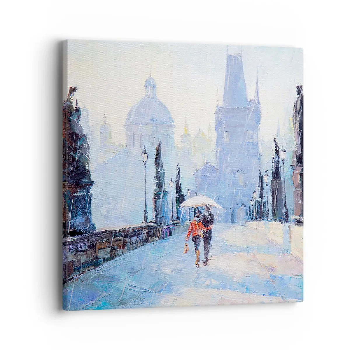 Canvastavla - Bild på duk - Förtrollade av regnet - 40x40 cm
