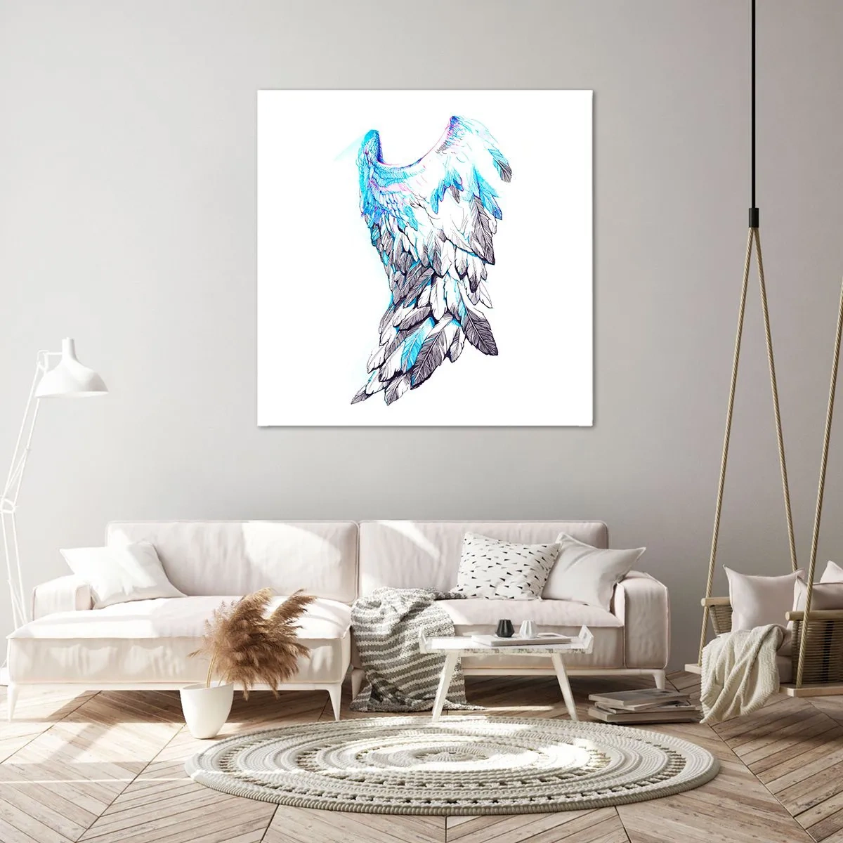 Canvastavla - Bild på duk - Jag behöver vingar - 50x50 cm