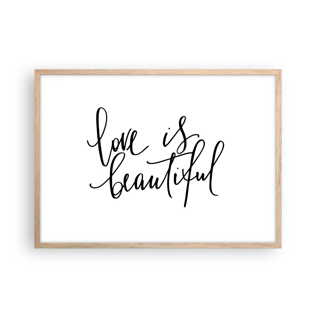 Affisch i ram av ljusek - Läs och upprepa - 70x50 cm