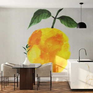 Självhäftande Fototapet Deluxe Sticker - Hur man känner smaken av solen - Citron, Kök, Frukt - 500x350 cm