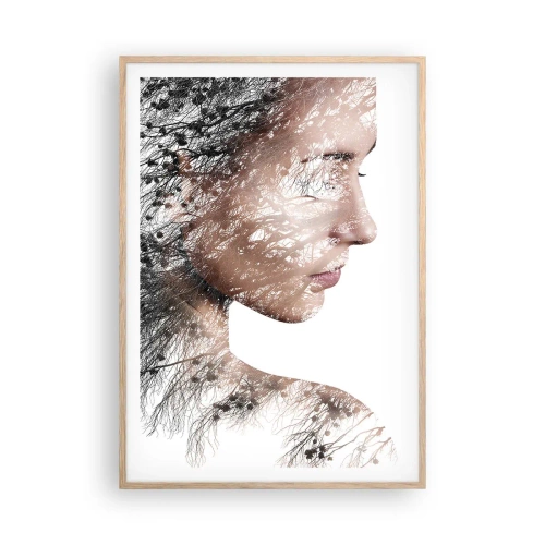 Affisch i ram av ljusek - Skogens ande - 70x100 cm