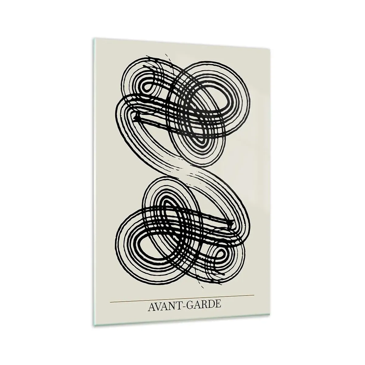 Glastavla - Bild på glas - Det kom ut spontant - 80x120 cm