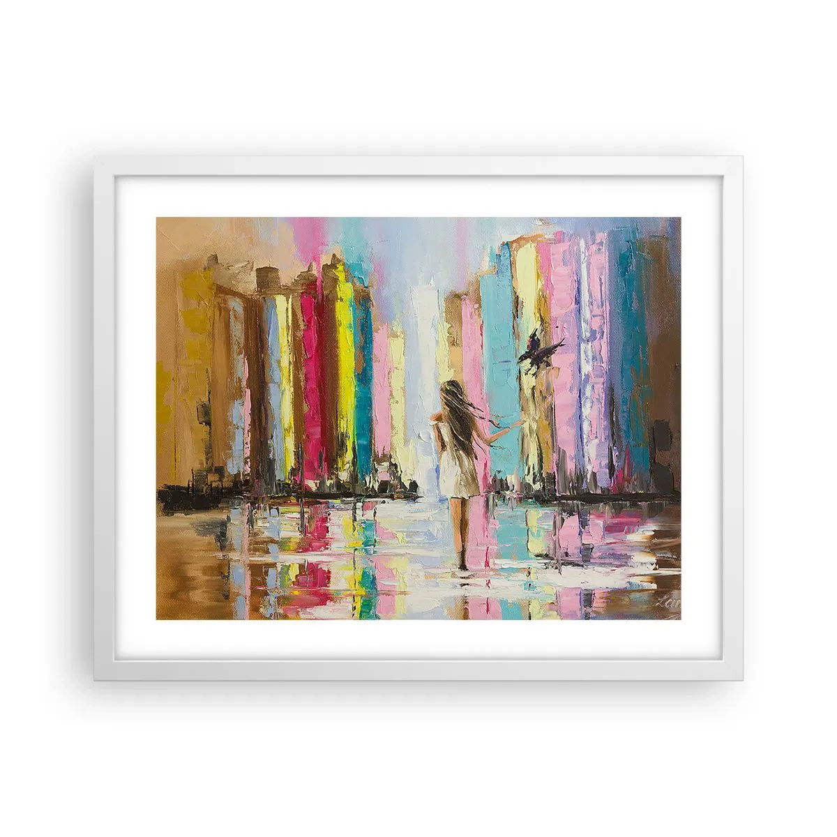 Affisch i vit ram - Kom med mig - 50x40 cm