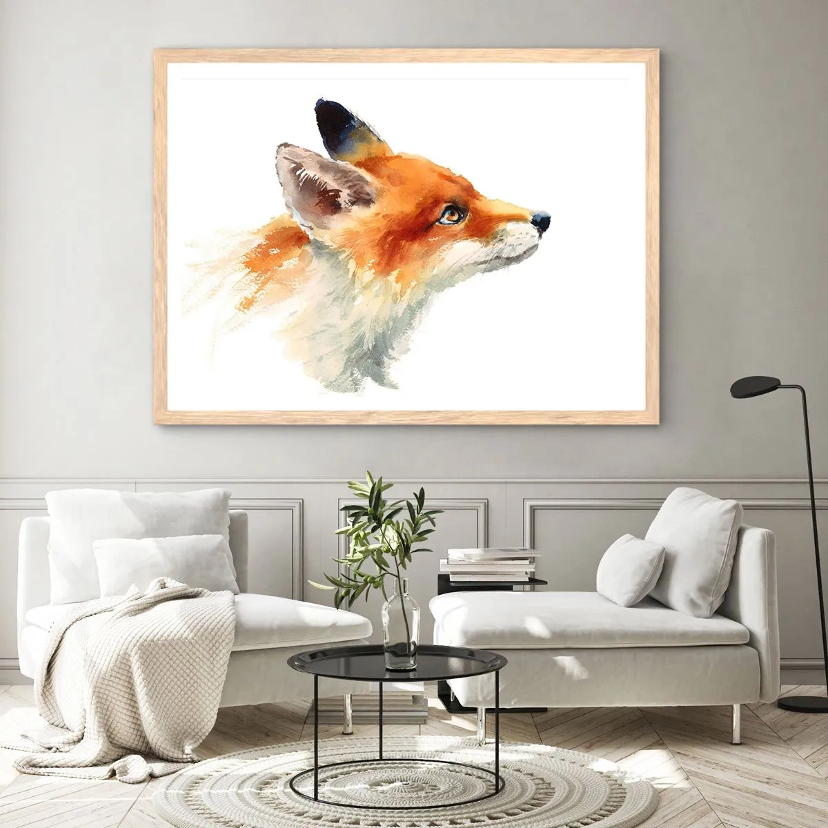 Affisch i ram av ljusek - Försiktighet skadar aldrig - 50x40 cm