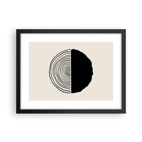 Affisch i svart ram - Hälften hälften - 40x30 cm