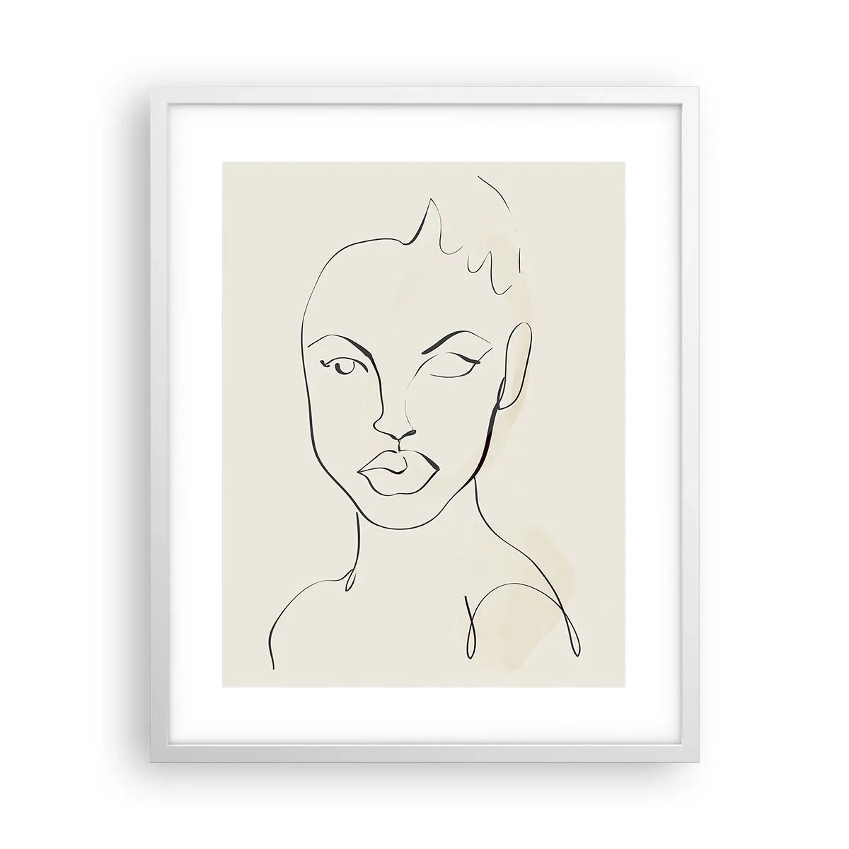 Affisch i vit ram - Sensualitetens kontur - 40x50 cm