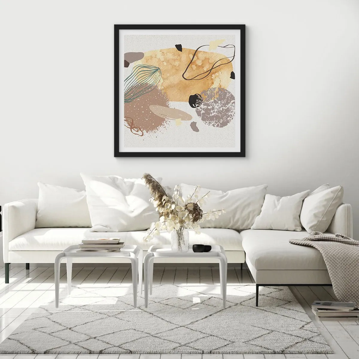 Affisch i svart ram - Olika former - 60x60 cm