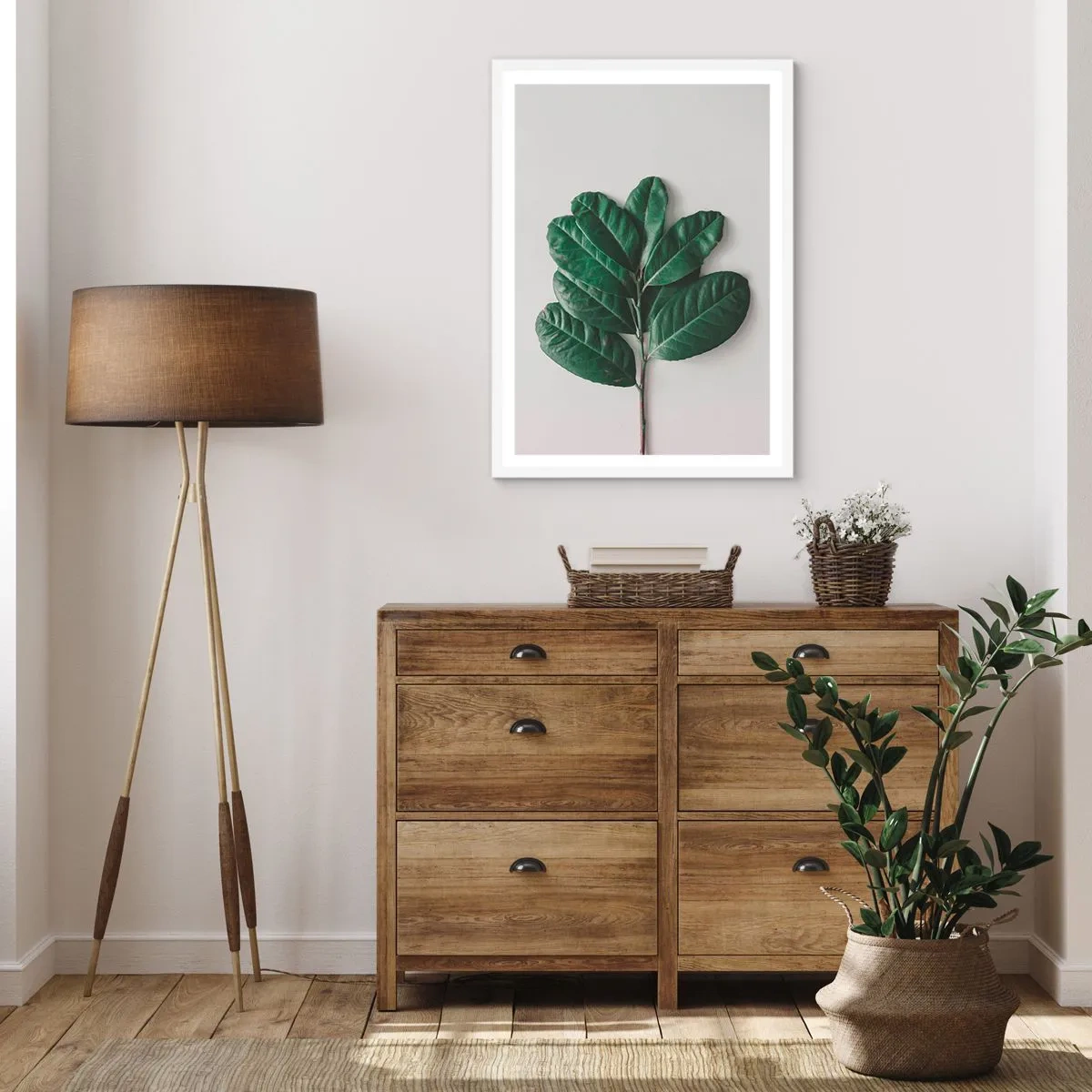 Affisch i vit ram - Själva naturens bild - 70x100 cm