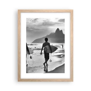 Affisch i ram av ljusek - Samba för en våg - 30x40 cm