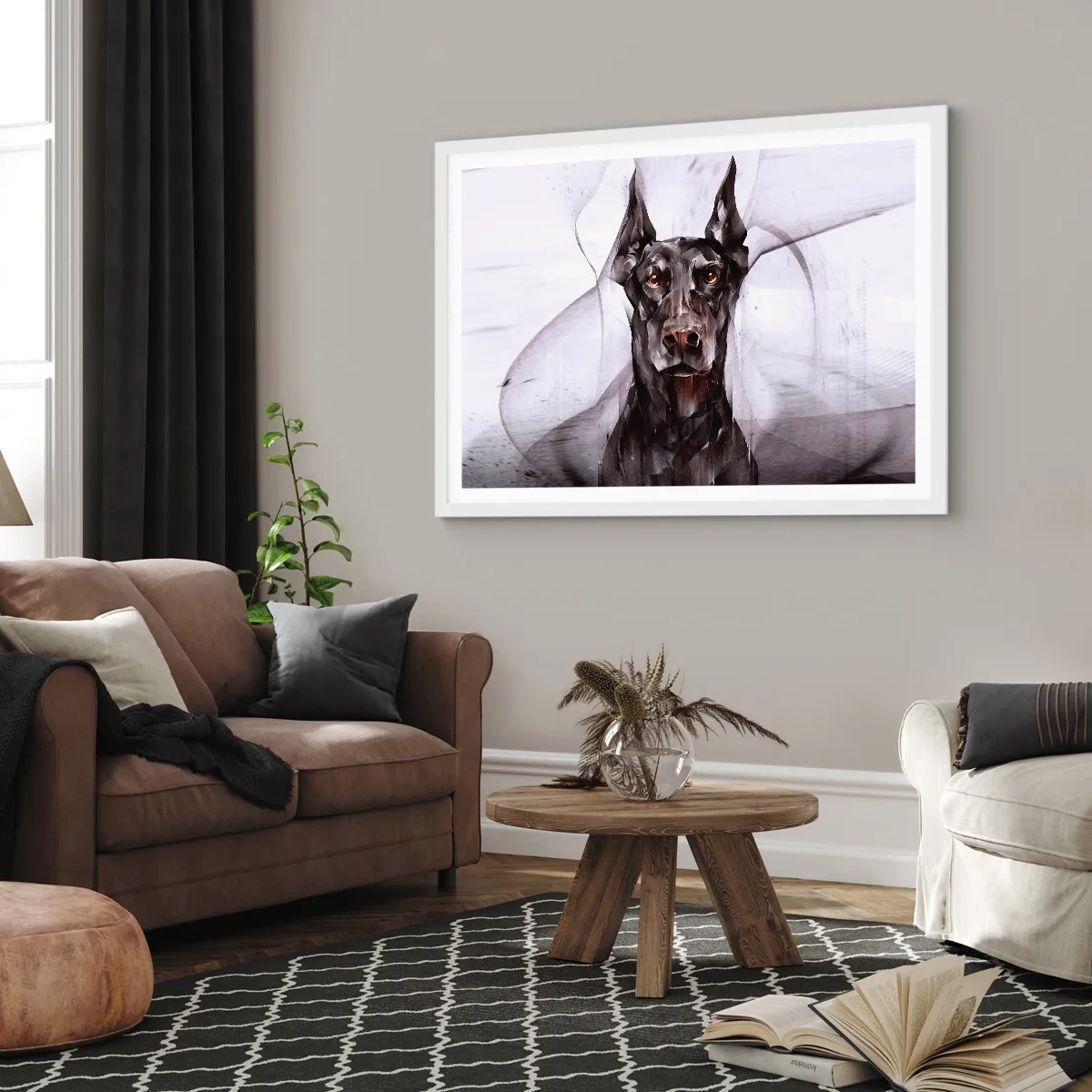 Affisch i vit ram - Rasren - 70x50 cm