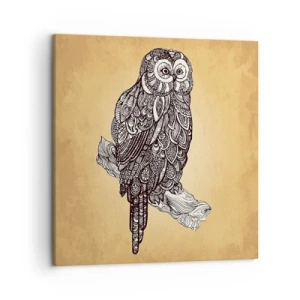 Canvastavla - Bild på duk - Invecklade ornament av visdom - 50x50 cm