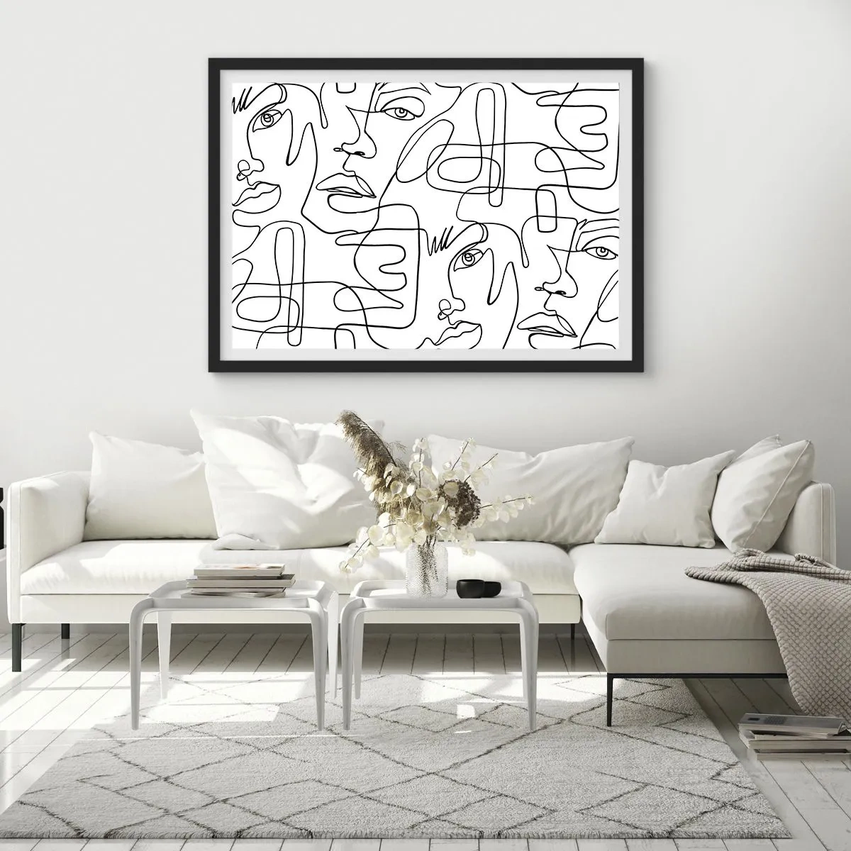 Affisch i svart ram - I trassliga känslor - 100x70 cm