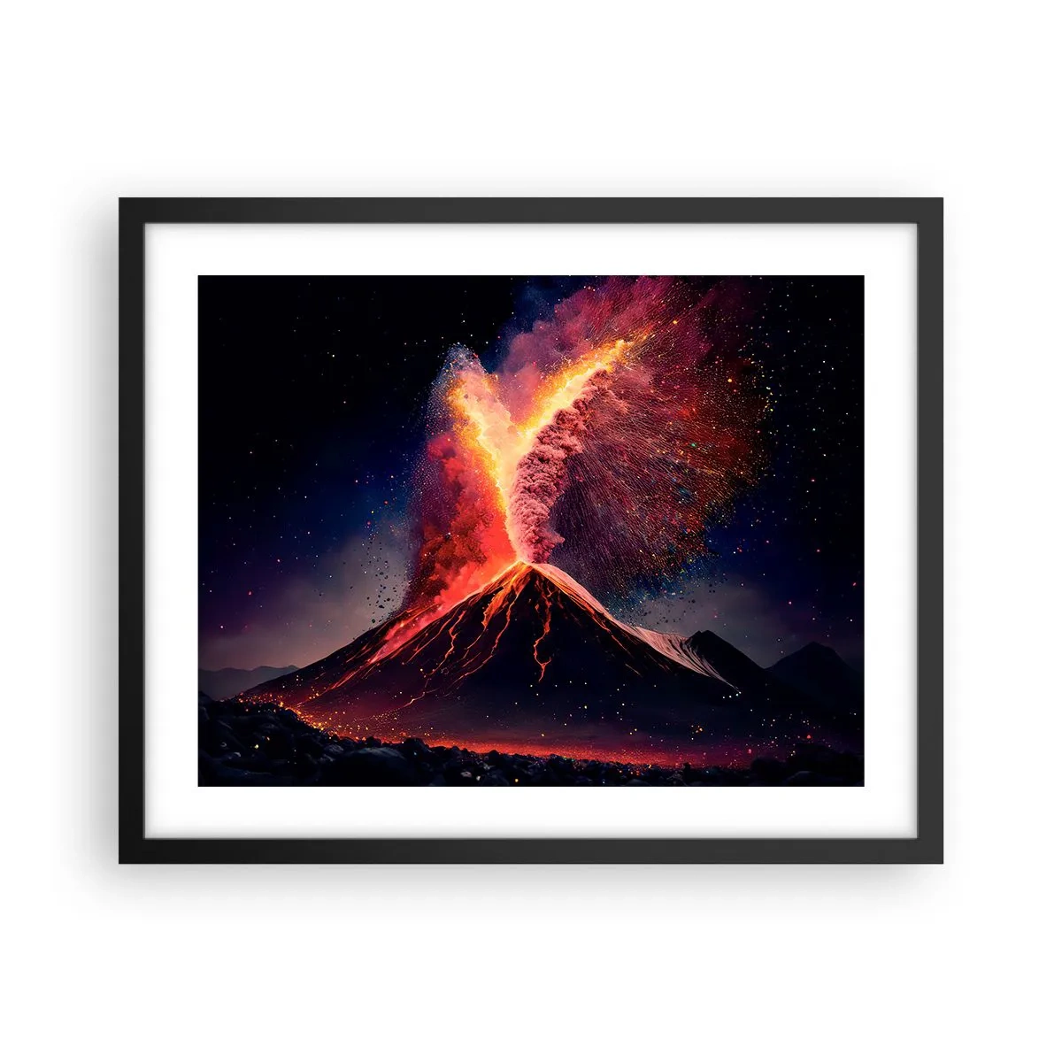 Affisch i svart ram - Skönhet och skräck - 50x40 cm