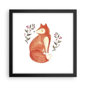 Affisch i svart ram - Liten rödhårig - 30x30 cm