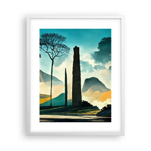 Affisch i vit ram - Fortfarande högre och högre - 40x50 cm