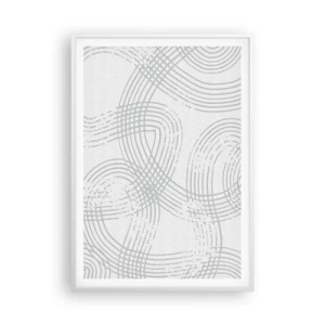 Affisch i vit ram - Det finns ingen rak väg - 70x100 cm