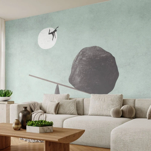 Fototapet Premium Canvas - Uppfylld dröm - Abstraktion, Bit, Man - 400x280 cm