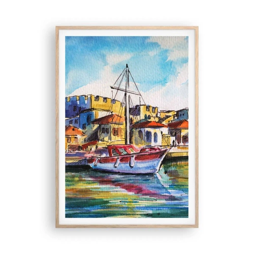 Affisch i ram av ljusek - Regnbågseftermiddag - 70x100 cm